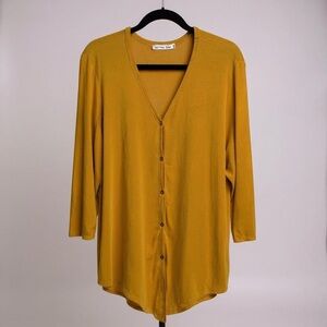 Michelle Mae Mustard‎ Button-Up Top
